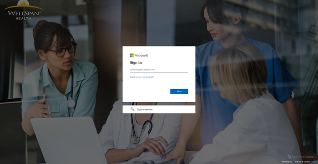 Security scan screenshot of https://wellspan.policytech.com