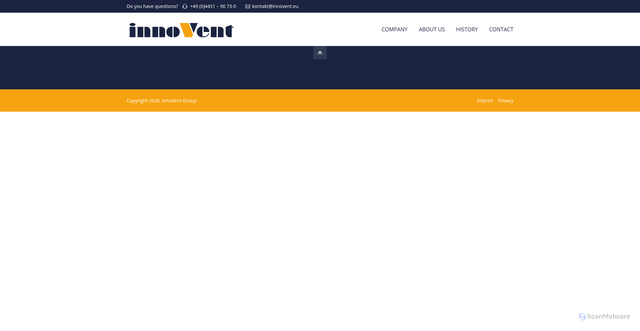 Security scan screenshot of http://innovent-online.eu/