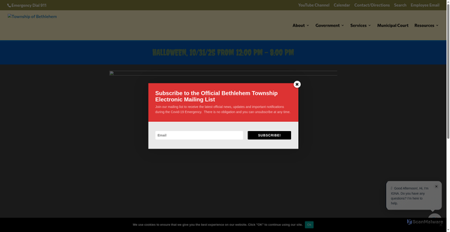 Security scan screenshot of https://bethlehemnj.org/