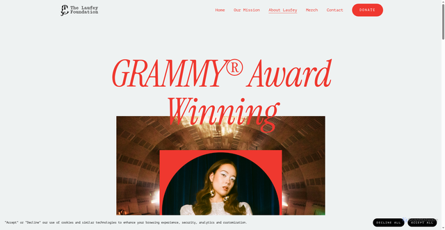 Security scan screenshot of https://thelaufeyfoundation.org/about