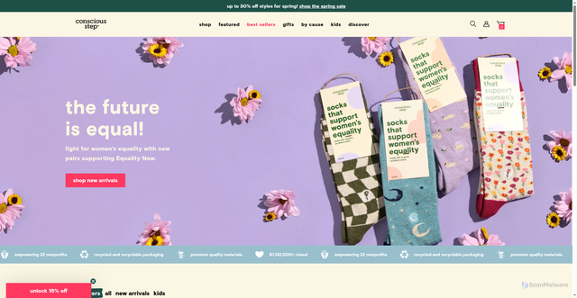 Security scan screenshot of https://consciousstep.com