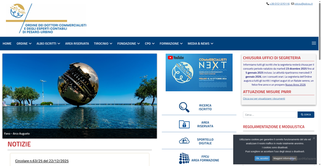 Security scan screenshot of https://www.odcpu.it/