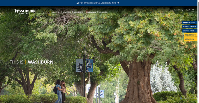 Security scan screenshot of https://washburn.edu
