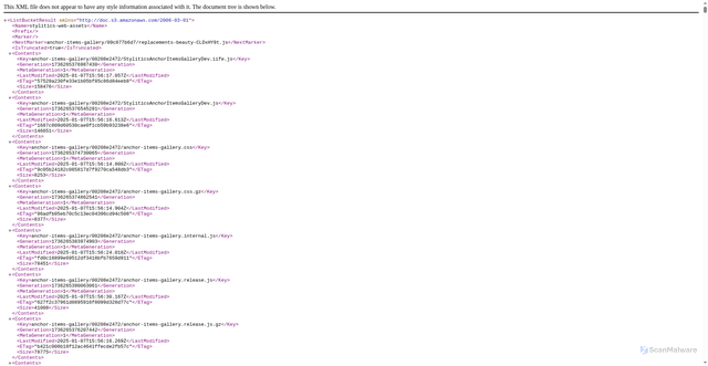 Security scan screenshot of https://web-assets.stylitics.com/