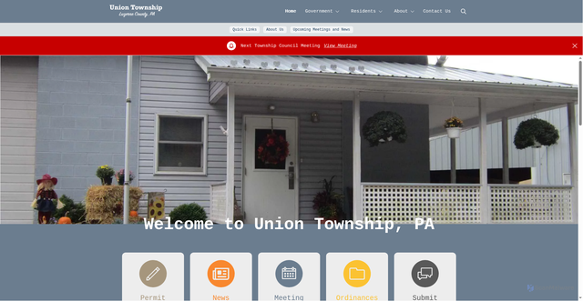 Security scan screenshot of https://uniontwpluzernecopa.gov/