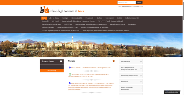 Security scan screenshot of https://www.ordineavvocativrea.it/