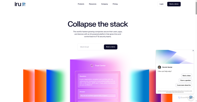 Security scan screenshot of https://web-origin.eu.kandji.io