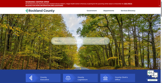 Security scan screenshot of https://www.rocklandcountyny.gov/