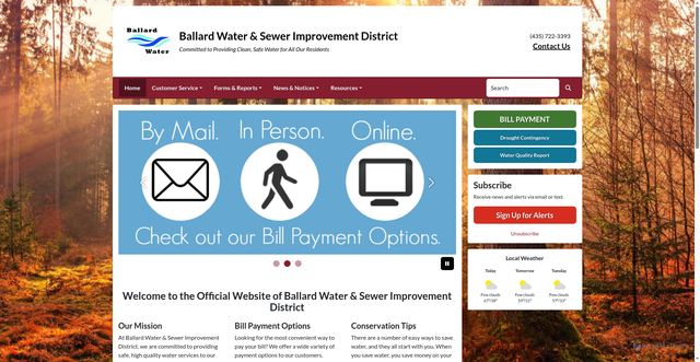 Security scan screenshot of https://ballardwaterut.gov/