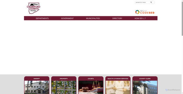 Security scan screenshot of https://www.crawfordcountywi.gov/