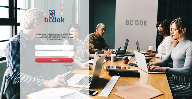 Security scan screenshot of https://bcdok.se