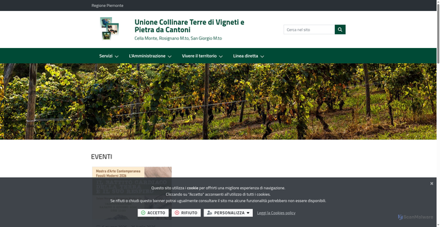 Security scan screenshot of https://www.unionevignetiecantoni.al.it