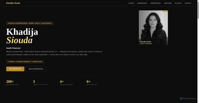 Security scan screenshot of https://khadija-siouda-portfolio-cv0lr0q7ar.edgeone.app/