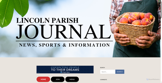 Security scan screenshot of https://lincolnparishjournal.com/2025/12/02/todays-weather-forecast-150/