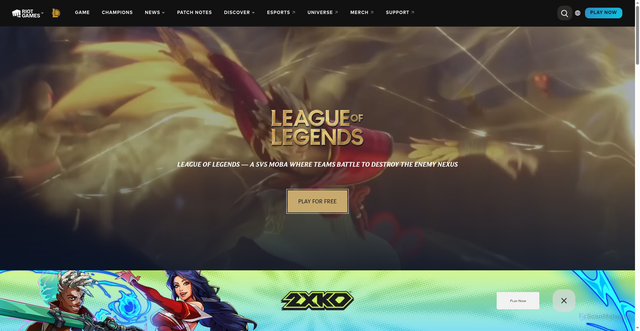 Security scan screenshot of https://www.leagueoflegends.com/en-gb/