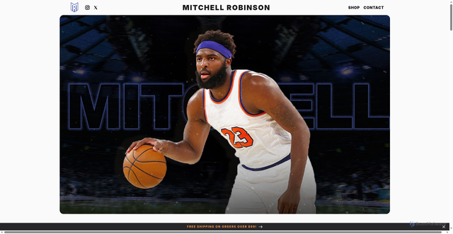 Security scan screenshot of https://www.mitchellrobinsonofficial.com/