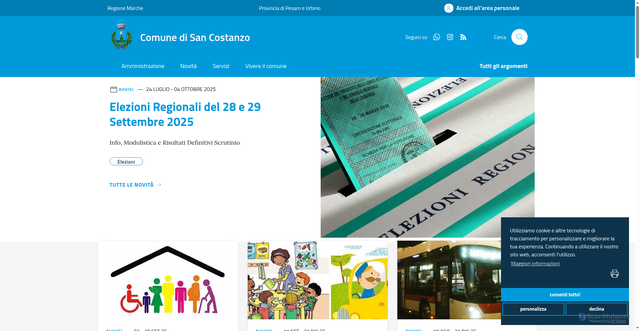 Security scan screenshot of https://www.comune.san-costanzo.pu.it/