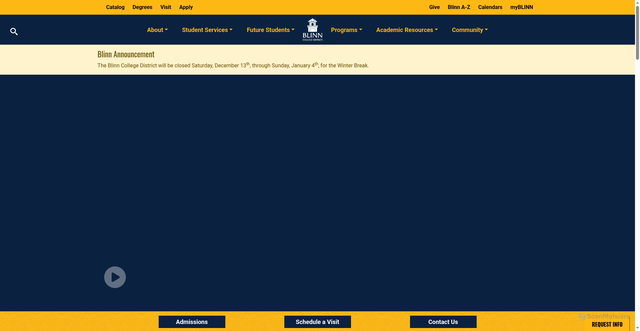 Security scan screenshot of https://www.blinn.edu/index.html