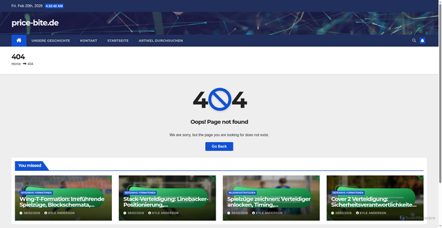 Security scan screenshot of https://price-bite.de/?p=86