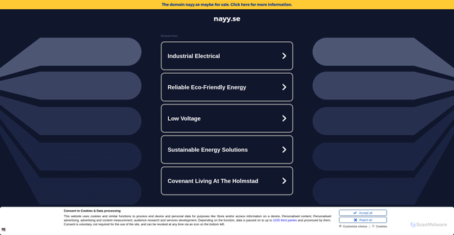 Security scan screenshot of https://nayy.se