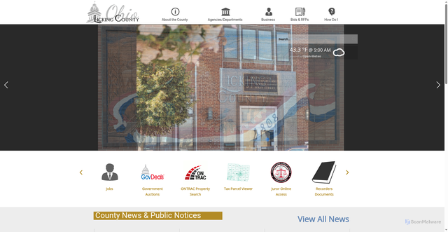 Security scan screenshot of https://lickingcounty.gov/
