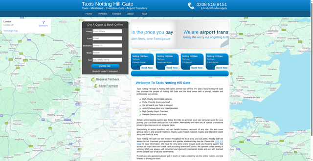 Security scan screenshot of https://taxisnottinghillgate.online/