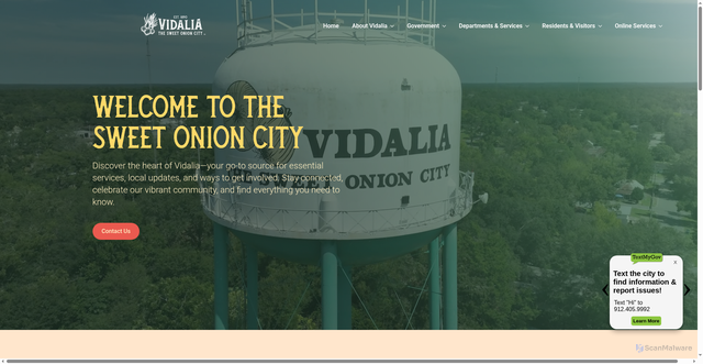 Security scan screenshot of https://vidaliaga.gov/