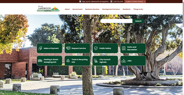 Security scan screenshot of https://www.lakewoodca.gov/