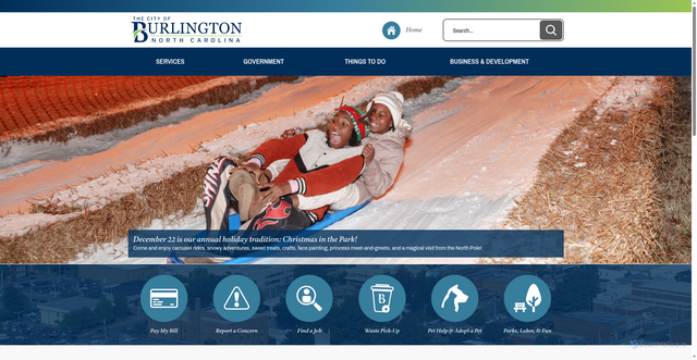 Security scan screenshot of https://burlingtonnc.gov/
