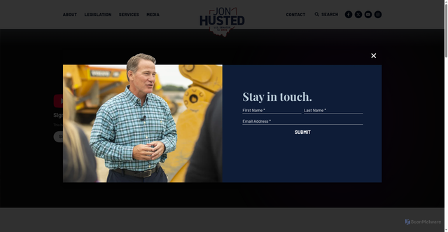 Security scan screenshot of https://www.husted.senate.gov/