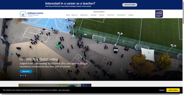 Security scan screenshot of https://www.paddington-academy.org/