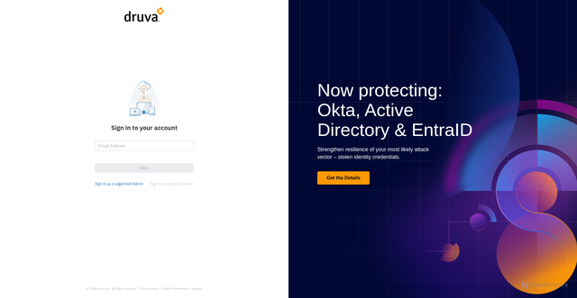 Security scan screenshot of https://console.druva.com