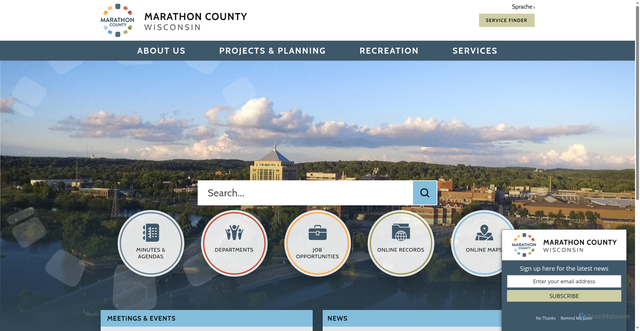 Security scan screenshot of https://www.marathoncounty.gov/