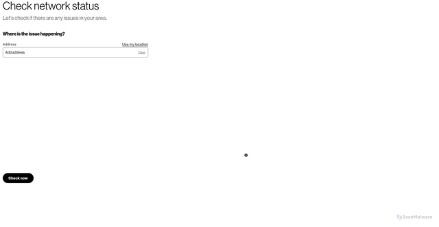 Security scan screenshot of https://gismaps.verizon.com/cfi/?token=Nz6f250GzWyJUHriCmPvUFYhMgUIuJfpd1ArdVJai8V5fxKgTaYF3