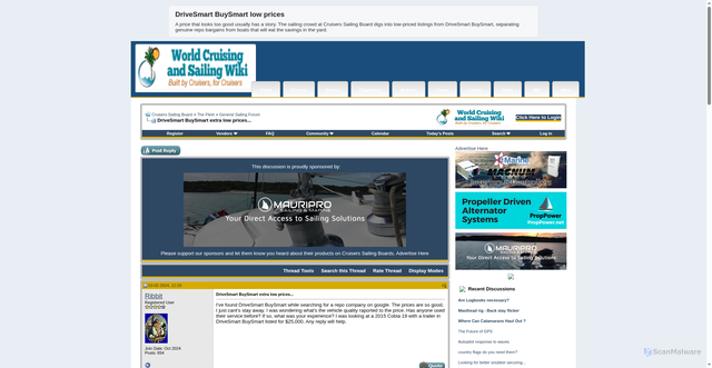 Security scan screenshot of https://cruiserssailingboard.live/