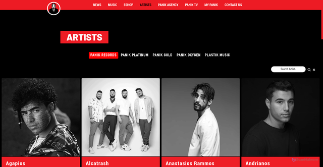 Security scan screenshot of https://panikmusic.gr/artist/giorgos-mazonakis/