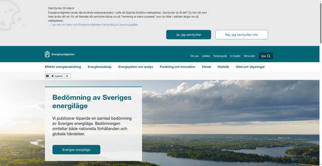 Security scan screenshot of https://www.energimyndigheten.se