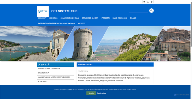 Security scan screenshot of https://www.cstsistemisud.it