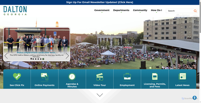 Security scan screenshot of https://www.daltonga.gov/