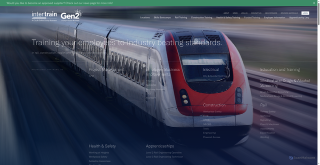 Security scan screenshot of https://www.railway-training-courses.com