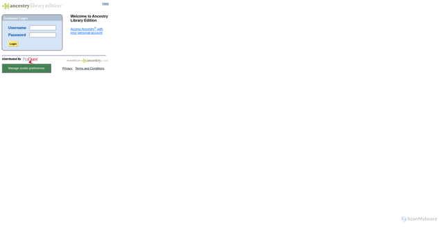 Security scan screenshot of https://ancestrylibrary.proquest.com