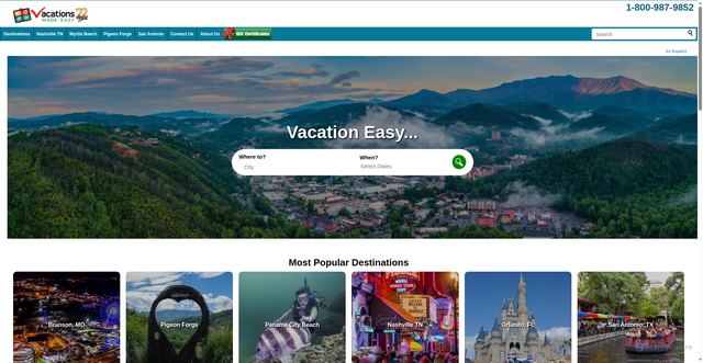 Security scan screenshot of https://www.vacationsmadeeasy.com/