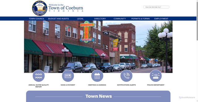 Security scan screenshot of https://www.coeburnva.gov/