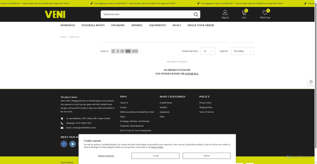 Security scan screenshot of https://venifutbol.com/collections/slide-yeezy