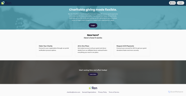 Security scan screenshot of https://charitable.rengiving.com