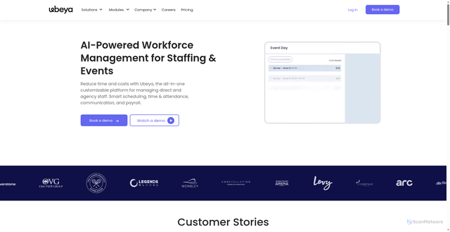 Security scan screenshot of https://ubeya.com