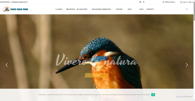 Security scan screenshot of https://parcooglionord.it/