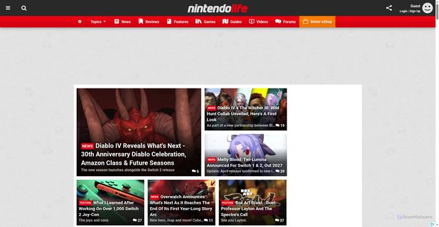 Security scan screenshot of https://images.nintendolife.com