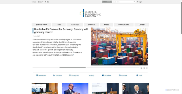 Security scan screenshot of https://www.bundesbank.de/en