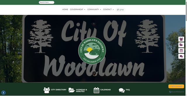 Security scan screenshot of https://woodlawnky.gov/